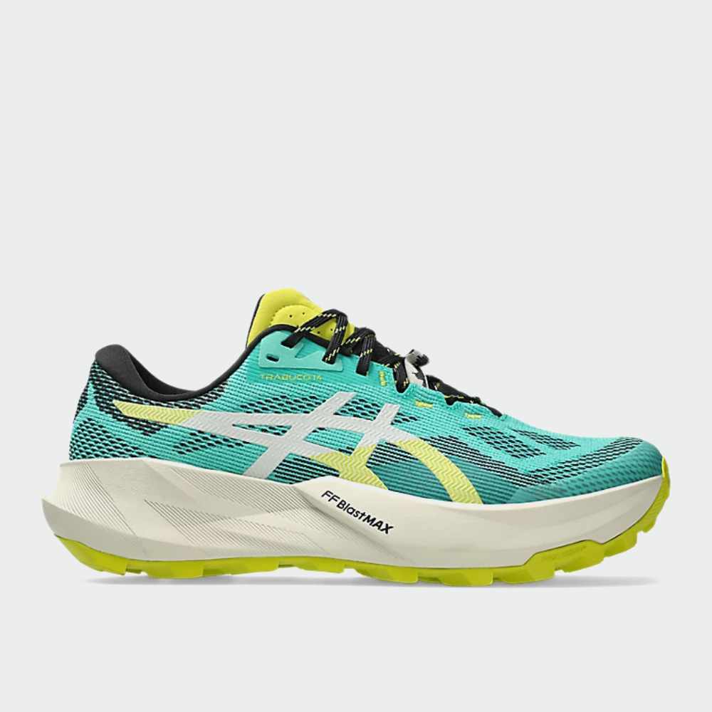 ASICS MENS TRABUCO 14 trail running shoes GREEN
