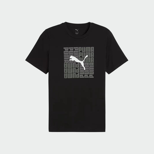 Puma Mens Graphics Box Tee Black
