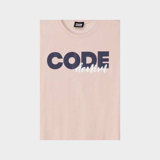 Code Mens Overlap Graphic Tee Pink