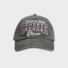 Code Washed Cotton Peak Cap Grey