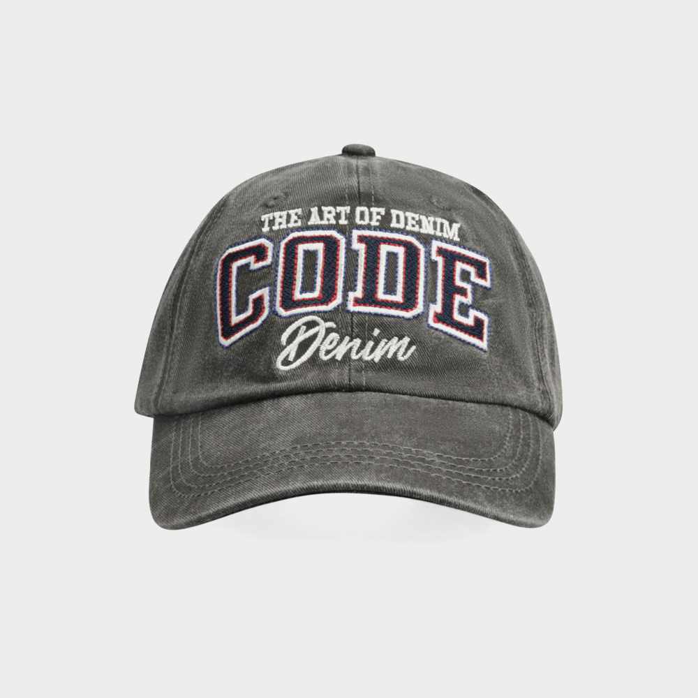 Code Washed Cotton Peak Cap Grey