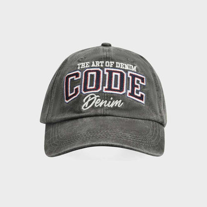 Code Washed Cotton Peak Cap Grey
