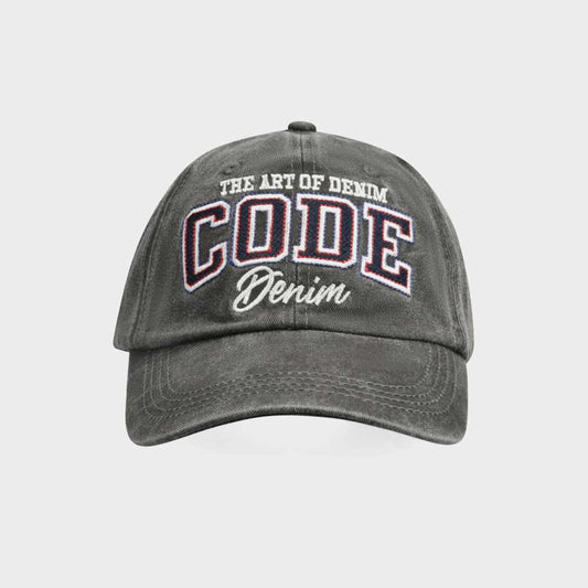 CODE Washed Cotton Peak Cap GREY