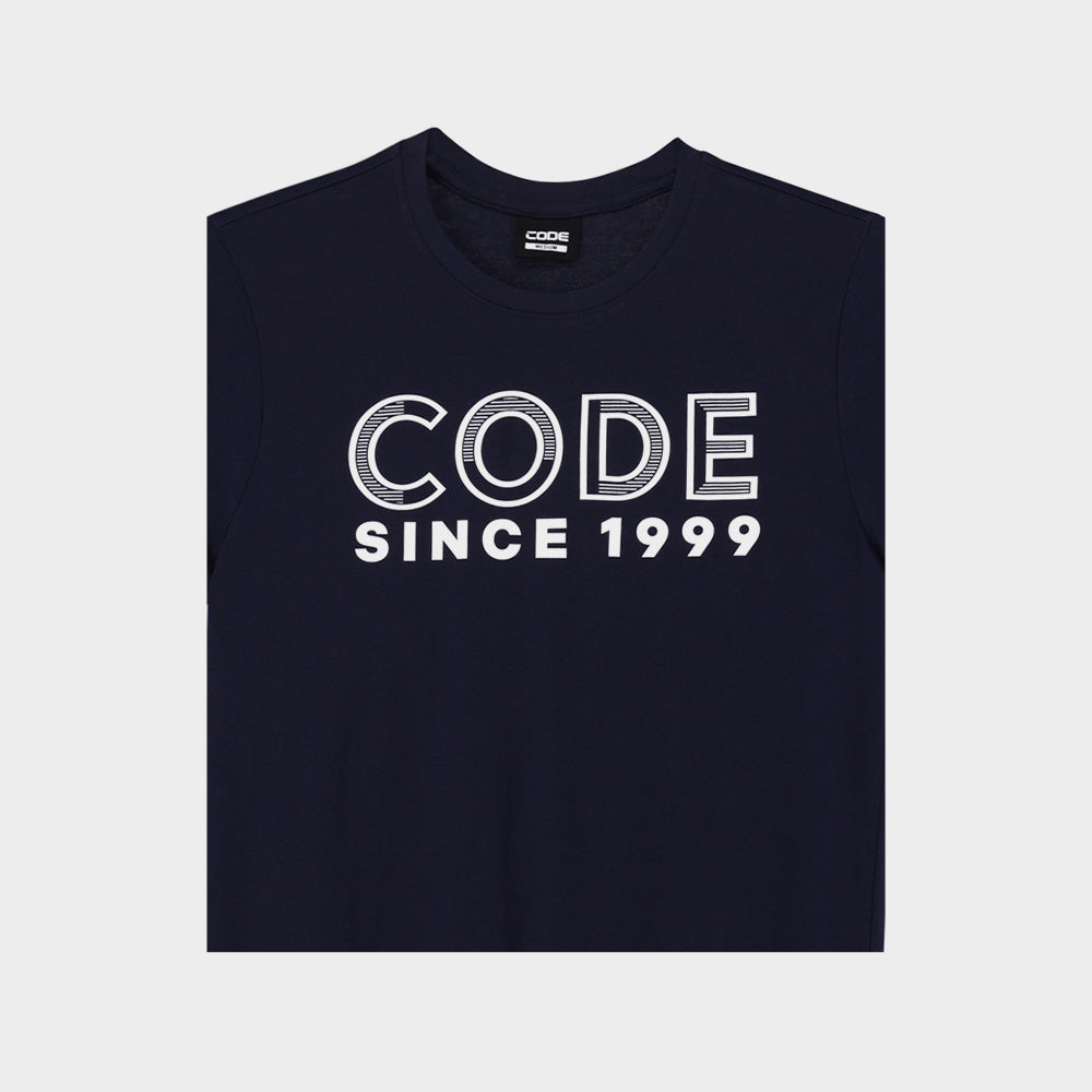 Code Mens Stripe Graphic Tee Blue