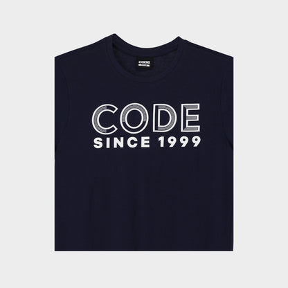 Code Mens Stripe Graphic Tee Blue