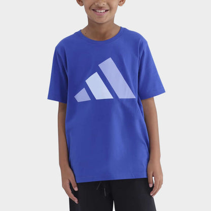 Adidas Boys Big Logo Tee Blue