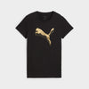Puma Womens Essential Metallic Tee Black