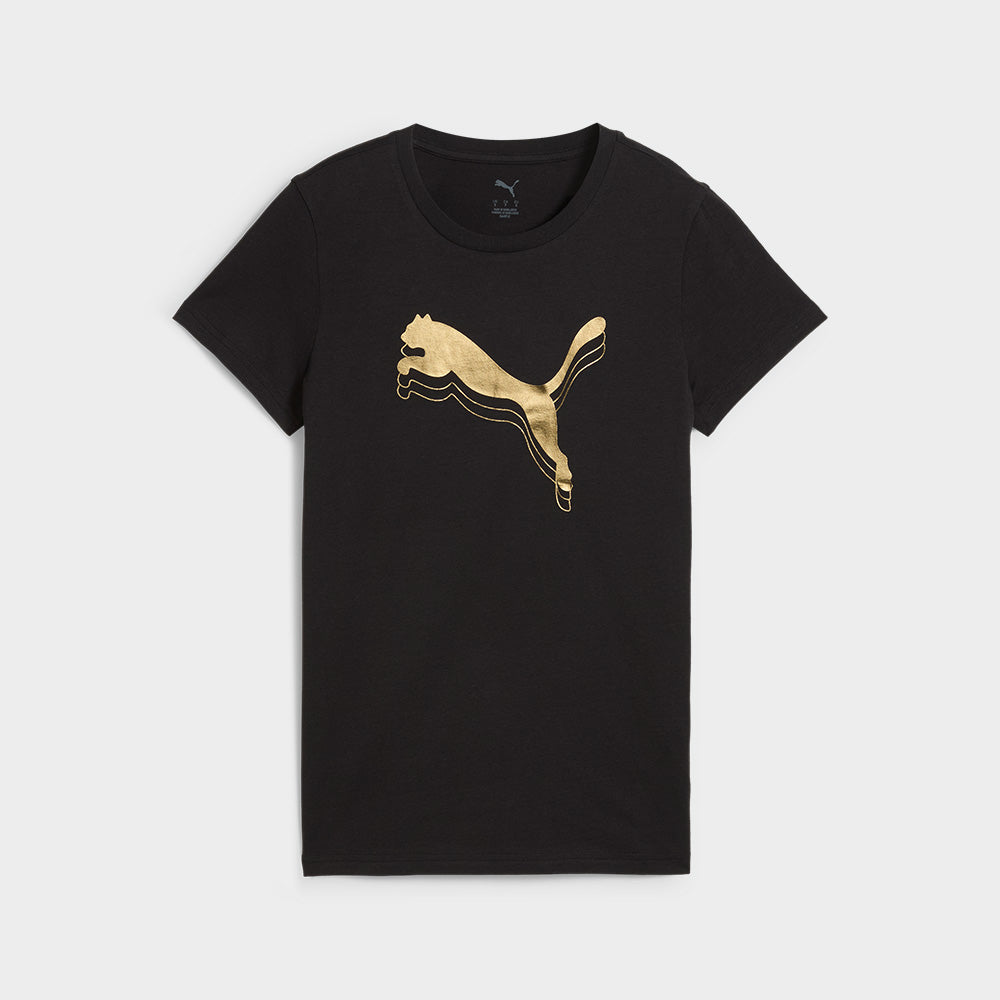 Puma Womens Essential Metallic Tee Black