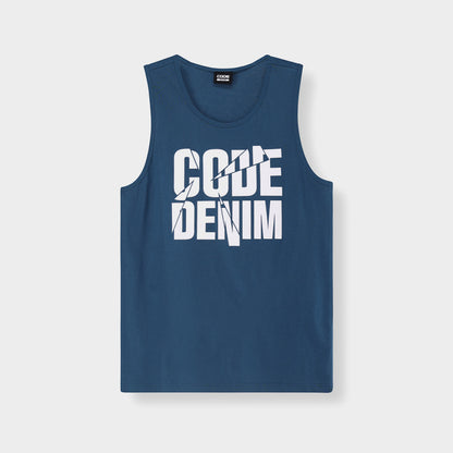 Code Mens Graphic Vest Blue