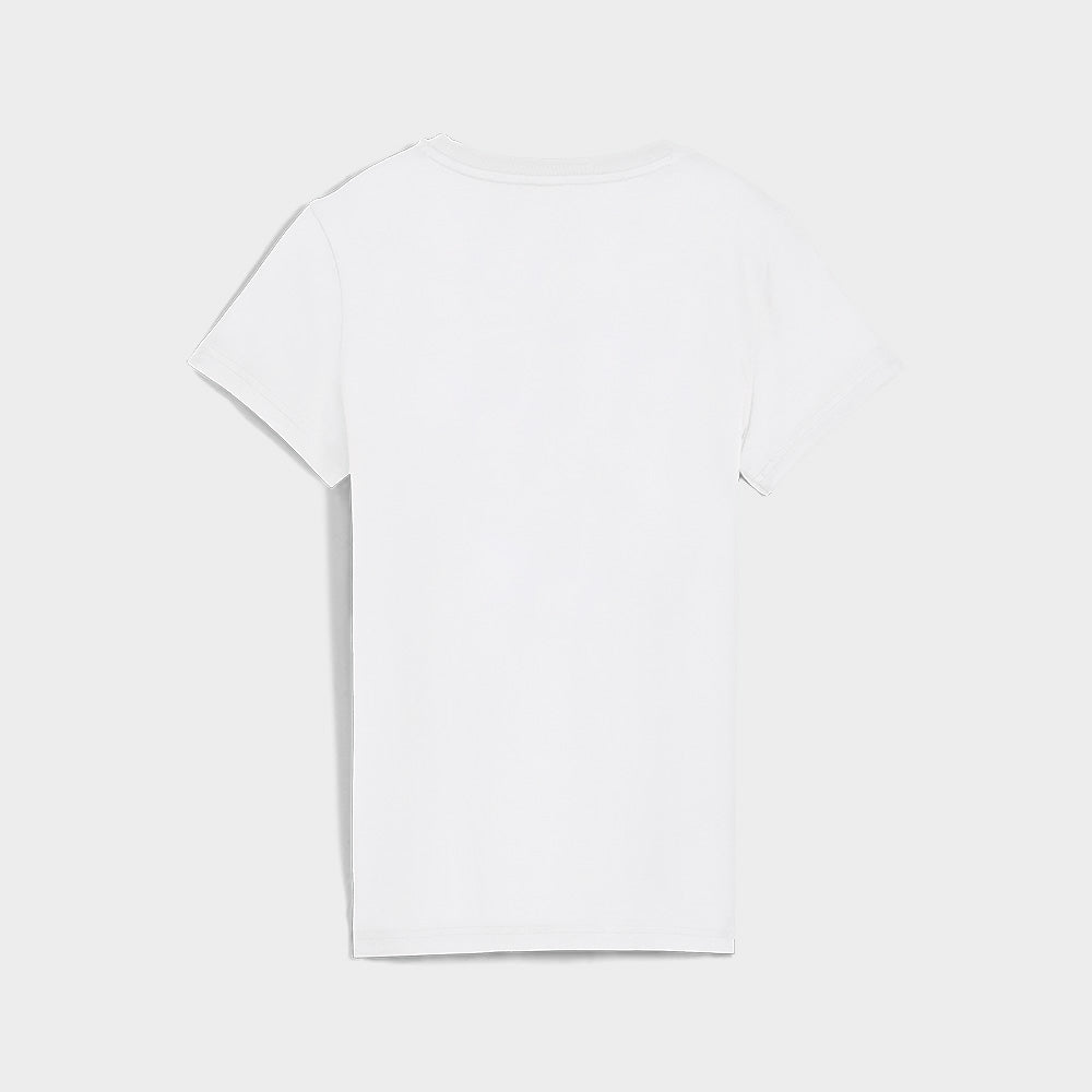 Puma Womens Graphic Stacked Tee White