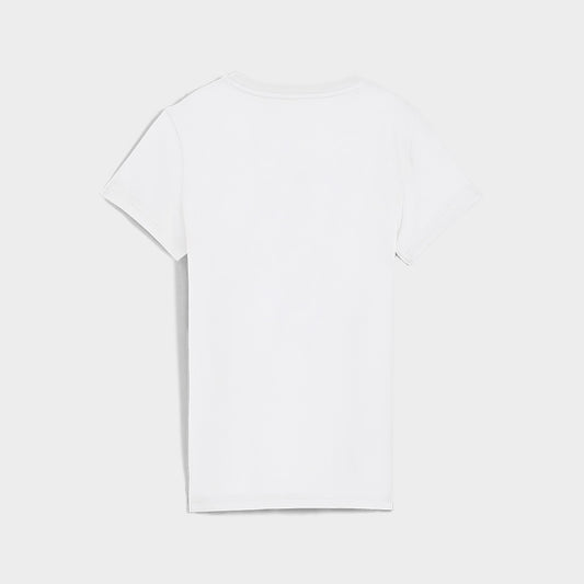 Puma Womens Graphic Stacked Tee White