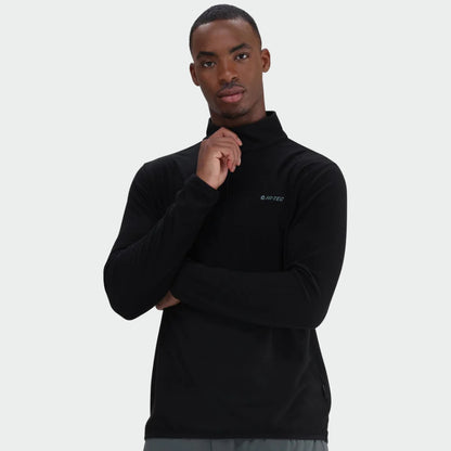 HI-TEC MENS Mens Tech Quater Zip BLACK