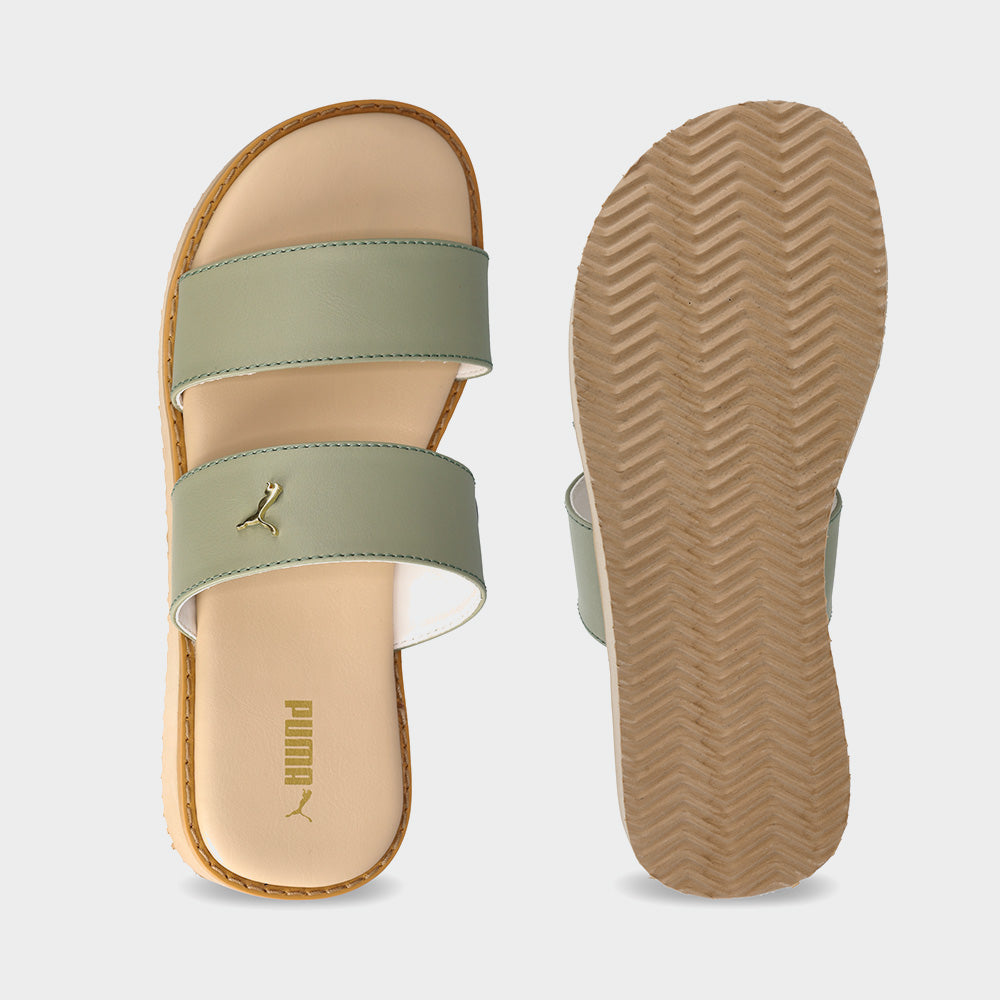 Puma Womens Gracecat Double Strap Sandals Green