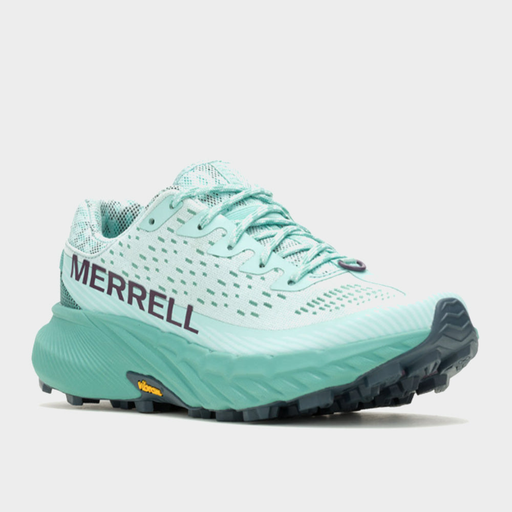 Merrell Womens Agility Peak 5 Trail Running Shoes Frost Blue