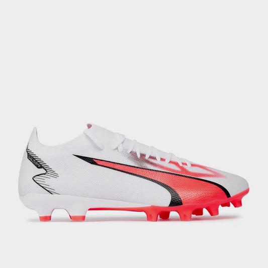 PUMA MENS Ultra Match FG/AG Football Boots WHITE