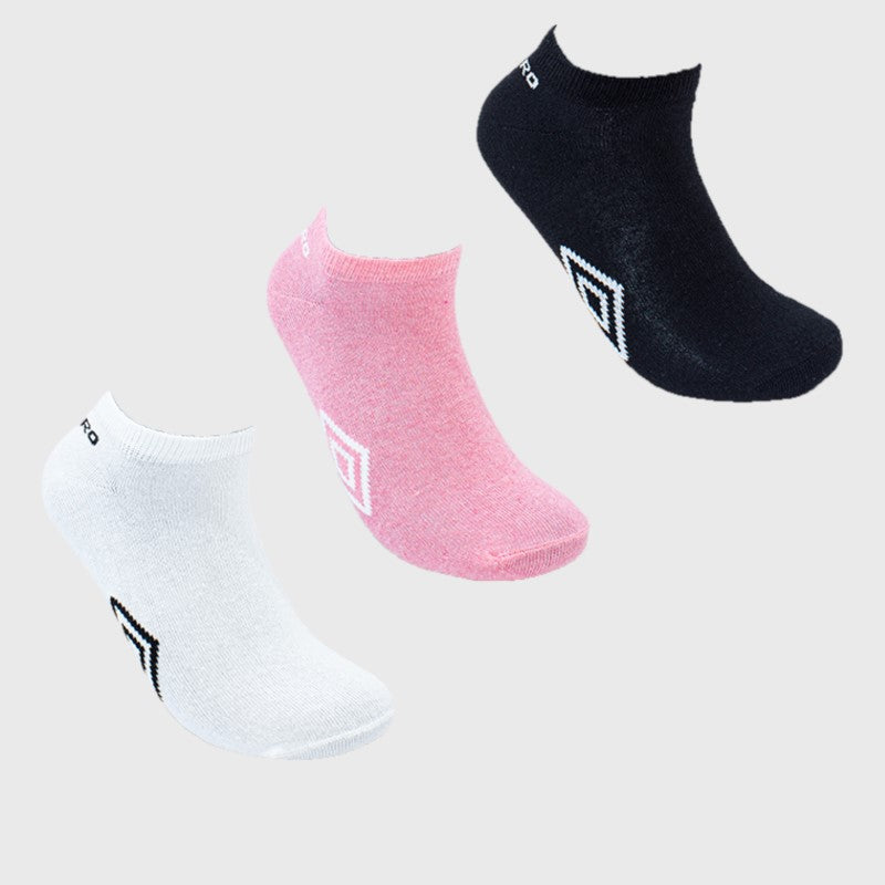 Umbro UNISEX 3 Pack Ankle Socks Multi