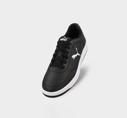 Puma Mens Court Classic Clean Cat Sneakers Black