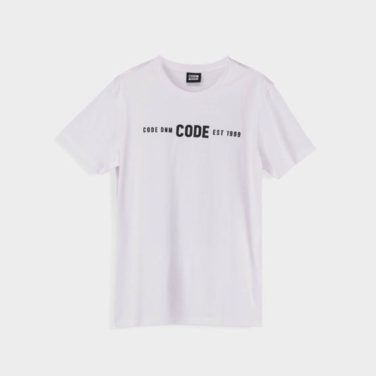 Code Mens Distressed Script Graphic Tee Blue
