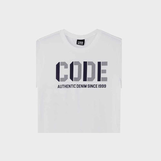 CODE MENS Art Deco Graphic Tee WHITE