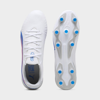 PUMA MENS King Match FG/AG Football Boots WHITE