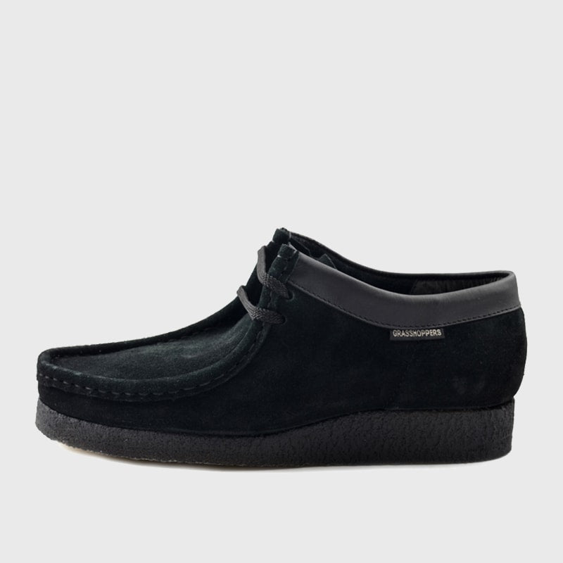 Grasshopper Mens Suede Softee Moccasins Black