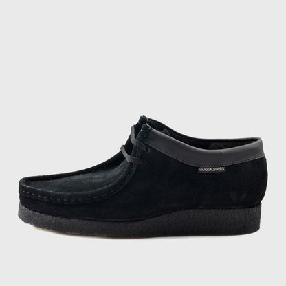GRASSHOPPER MENS Suede SofTee Moccasins BLACK