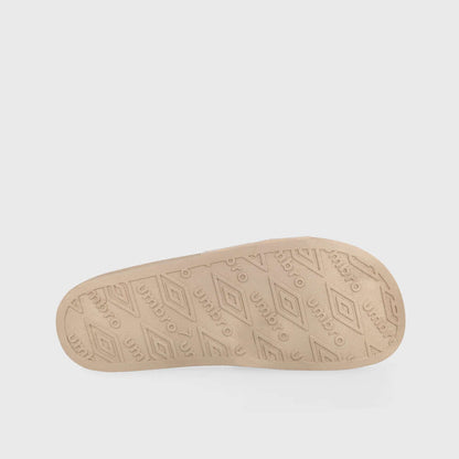Umbro Mens Triple Logo Slides Beige