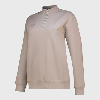 Umbro Womens Terra Quater Zip Top Brown