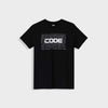 Code Mens Outline Bg Graphic Tee Black