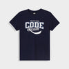 Code Mens Denim Swoosh Graphic Tee Blue