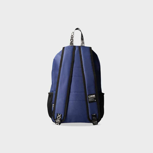 Code Branded Tape and Print Backpack Blue