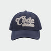 Code Textured with Embroidery Peak Cap Blue