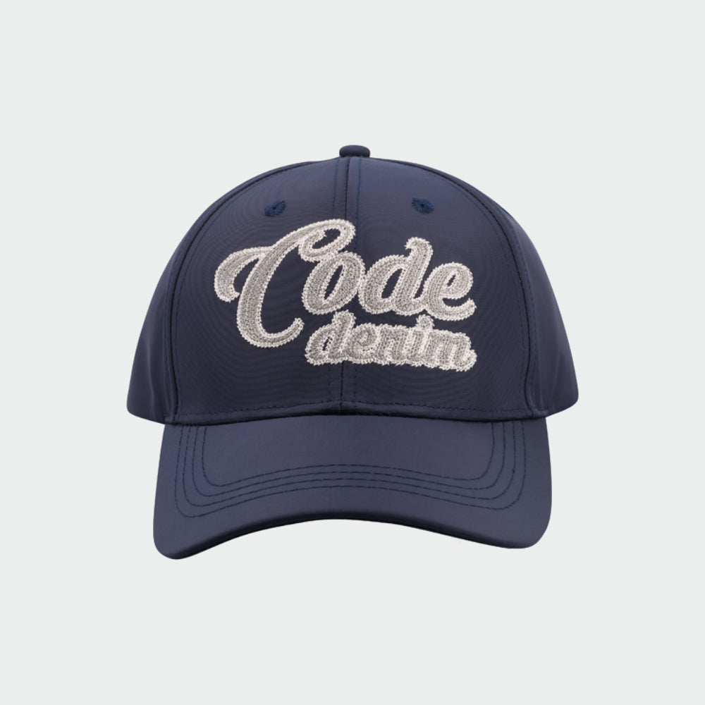 Code Textured with Embroidery Peak Cap Blue