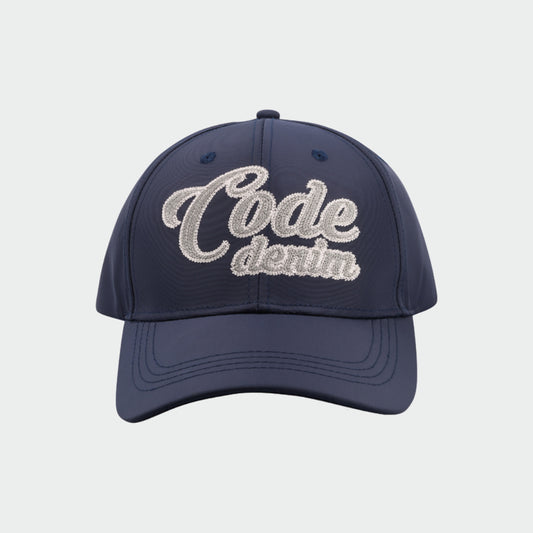 Code Unisex Textured With Embriodery Peak Cap Blue