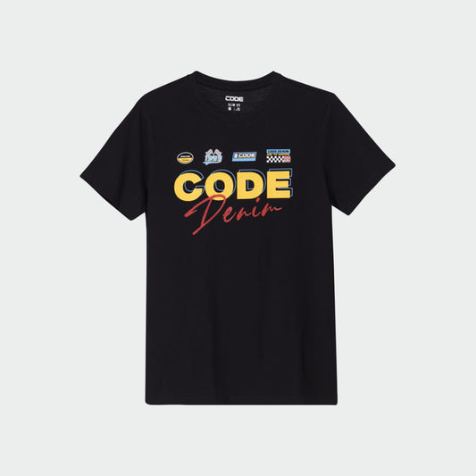 Code Mens Motorsport Racing Graphic Tee Black