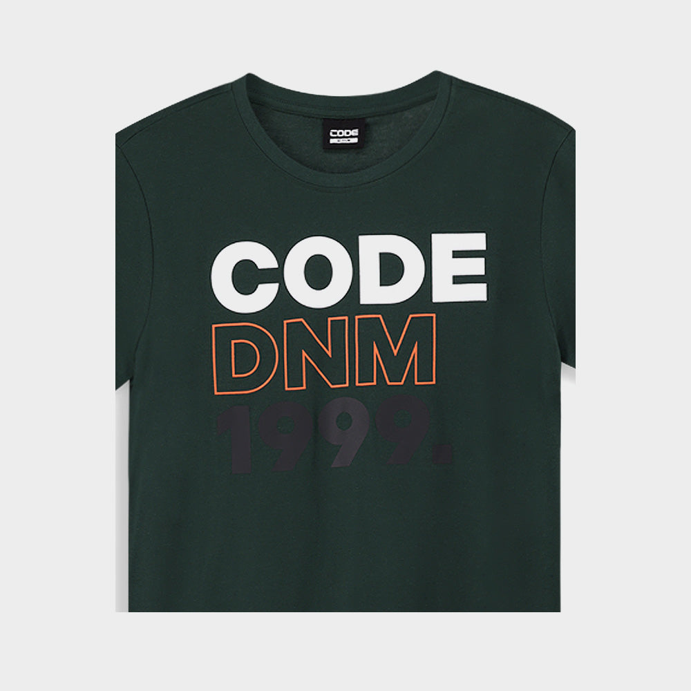 Code Mens Left Align Graphic Tee Green