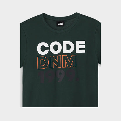Code Mens Left Align Graphic Tee Green