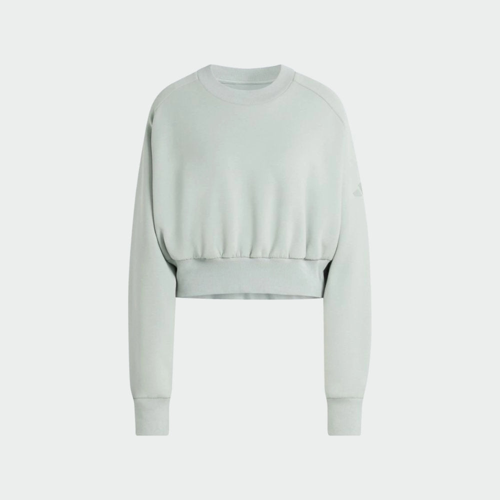 Adidas Womens All SZN Small Logo Sweat Green
