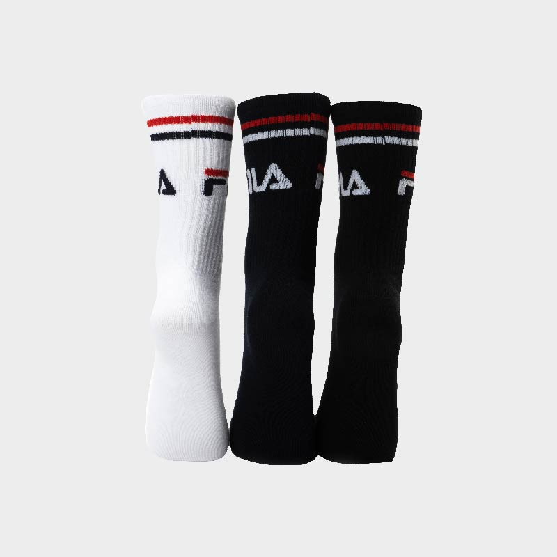 Fila Unisex 3 Pack Stallone Tube Socks Multi