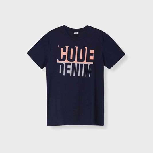 CODE MENS Bleedblock Graphic tee BLUE
