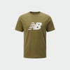 New Balance Mens Sport Logo Tee Brown