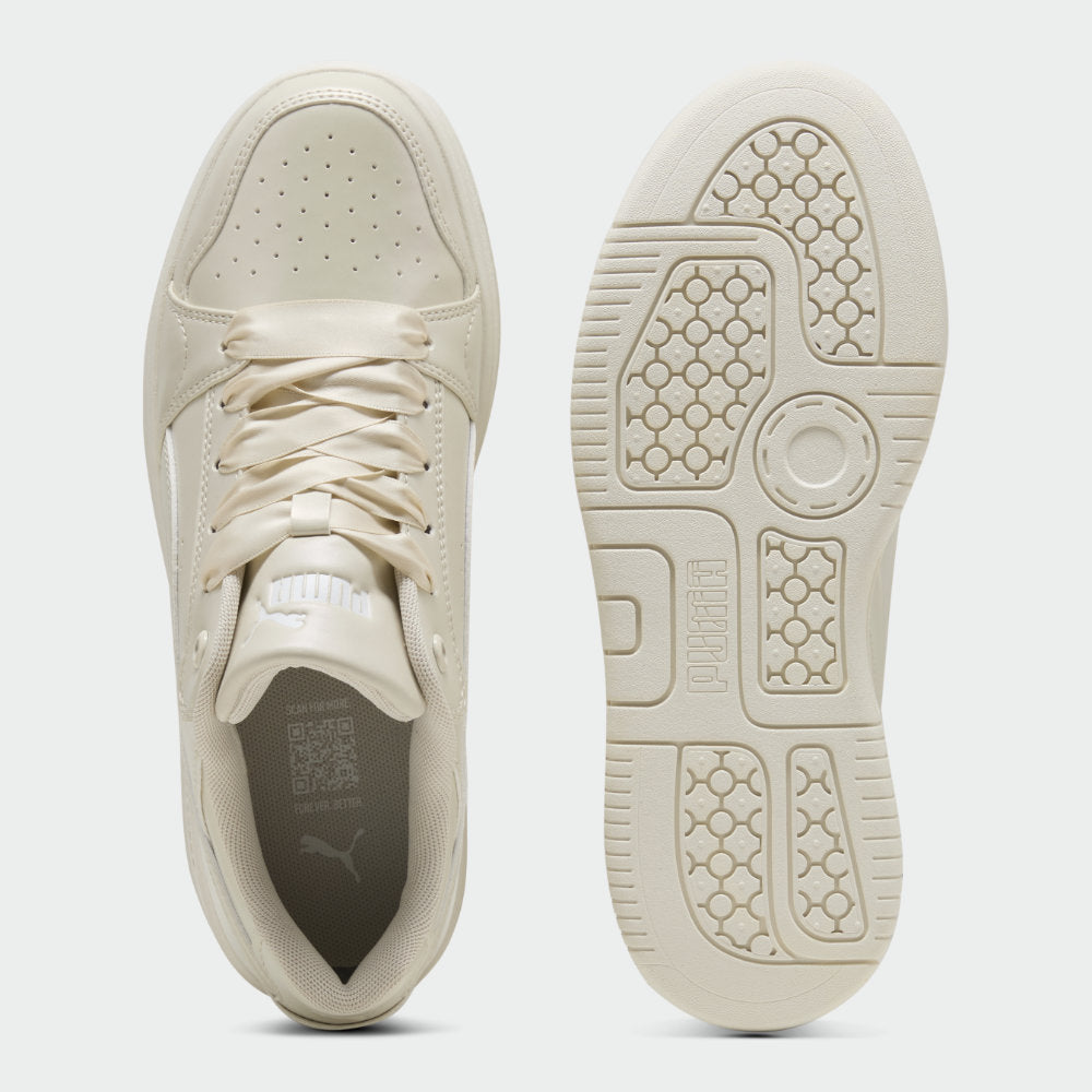 Puma Womens Rebound Femme Low Perla Sneakers Beige