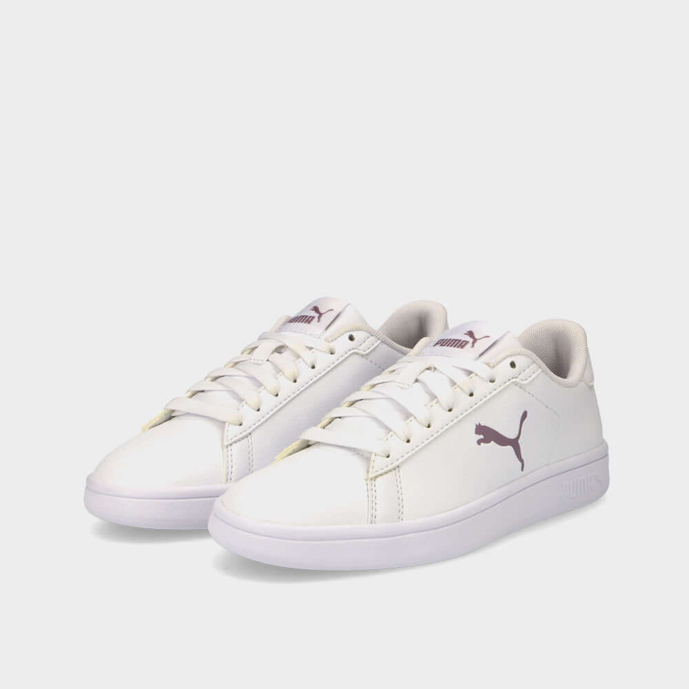 Puma Womens Smash Buck Cat Sneakers White