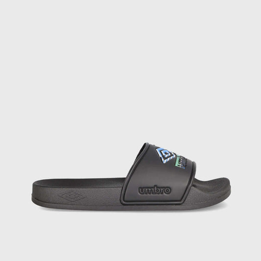 Umbro Mens Triple Logo Slides Black
