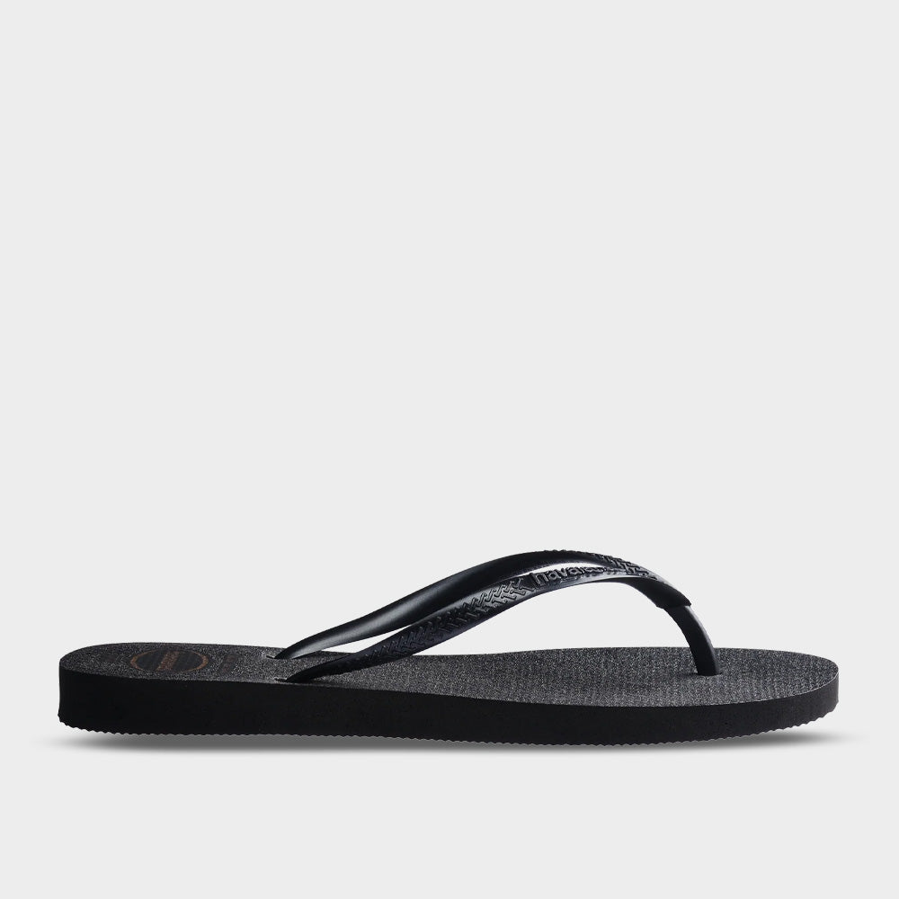 Havaianas Womens Slim Thong Sandals Black