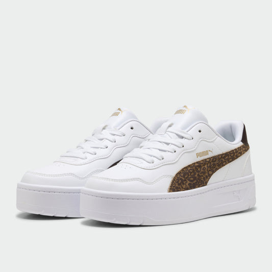 Puma Womens Court Lally Skye Feline Sneakers White