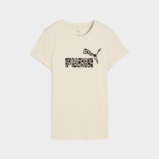 Puma Womens Essential Graphic Animal Tees Beige