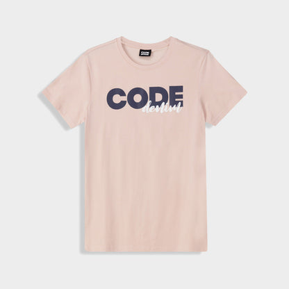 Code Mens Overlap Graphic Tee Pink