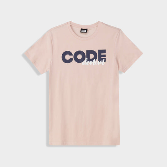 Code Mens Overlap Graphic Tee Pink