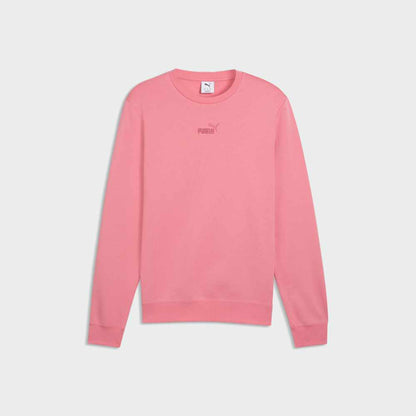 PUMA MENS Essentials Small No 1 logo Centered Crew Top PINK